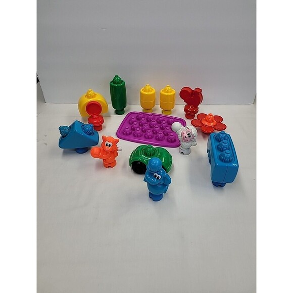 14 pc Fisher Price‎ POP ONZ Building System Additions Vintage Toddlers Preschool - Picture 1 of 7